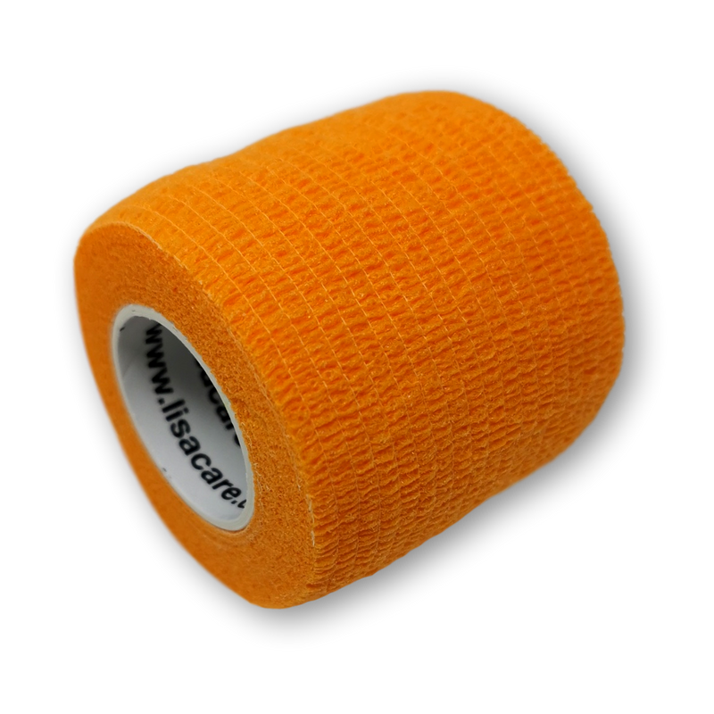 LisaCare Kohäsive Bandage - 5cm x 4,5m - für Mensch & Tier - Orange