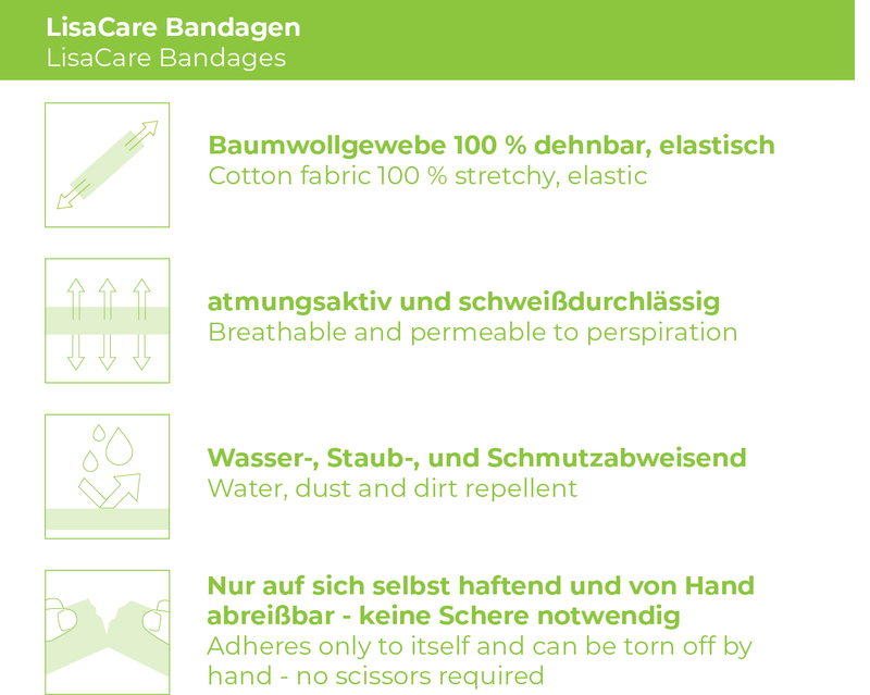 LisaCare Bandage - 7,5cm x 4,5m für Mensch & Tier - Neonpink