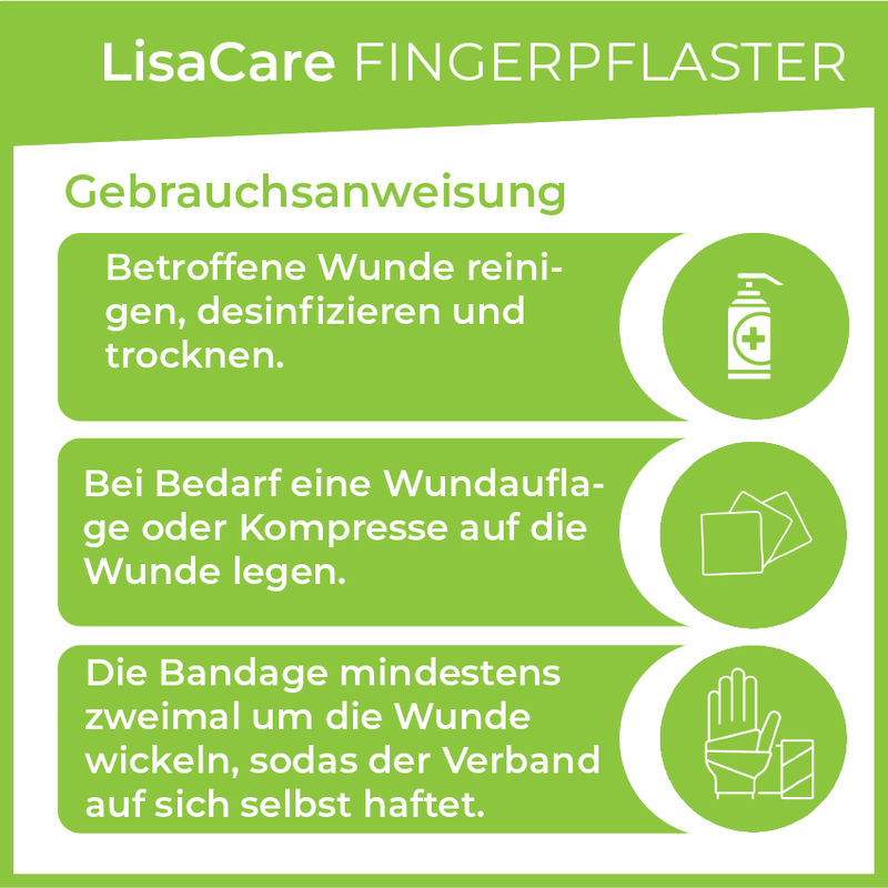 LisaCare Pflasterverband Latexfrei - 7er Set - 2,5cm x 4,5m - Rot