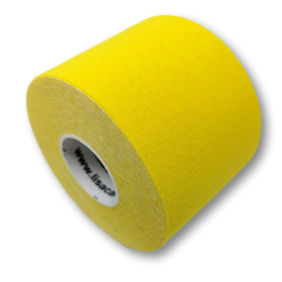 5cm breites Kinesiologie Tape auf Rolle in gelb von LisaCare, Kinesiologie Tape für Pferde und Hunde
