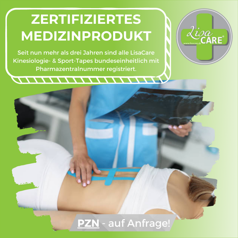 Ruban de kinésiologie mélangé coloré 5 couleurs LisaCare 5cm v2