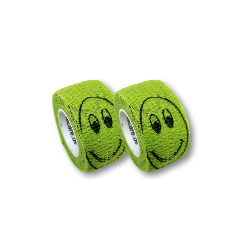 Fingerpflaster auf Rolle, 2er Set, 2,5cm, Smiley grün