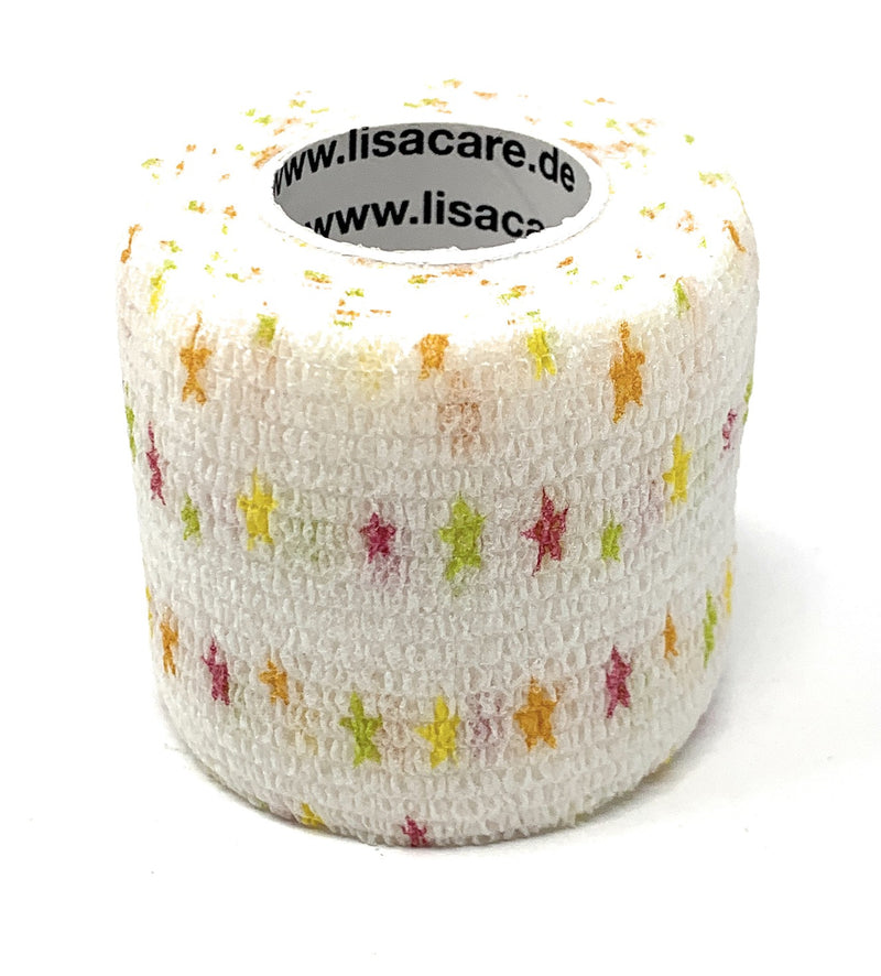 LisaCare Kohäsive Bandage - 5cm breit für Mensch & Tier - Sterne | LisaCare.