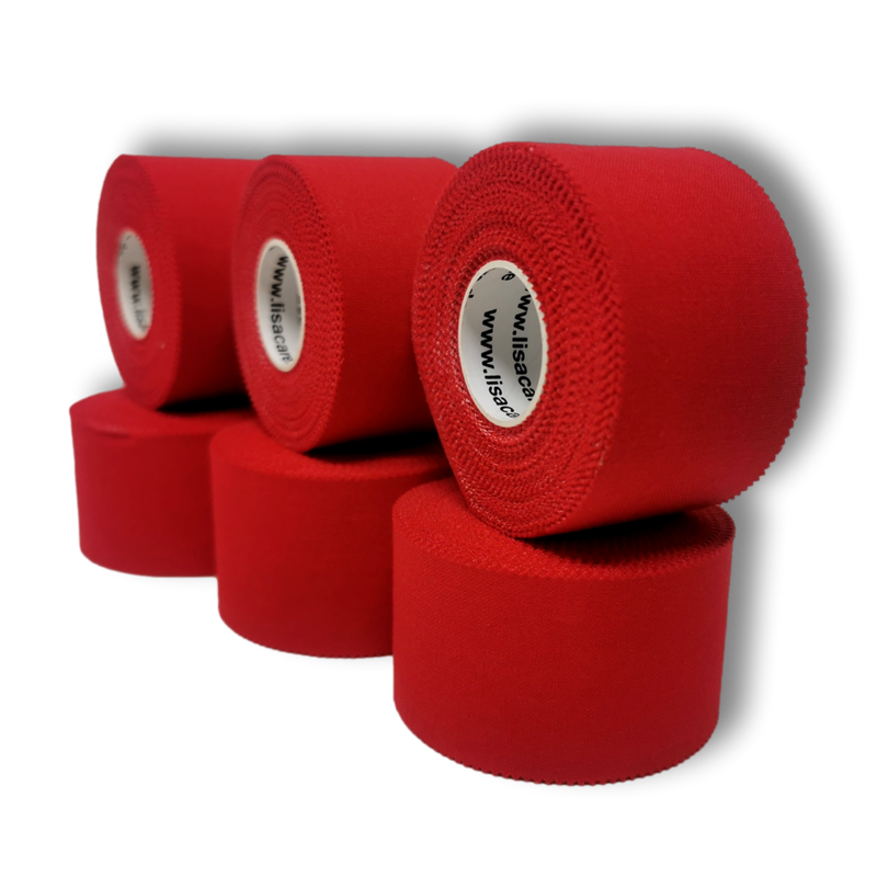 LisaCare Sporttape - 6er Set - 3,8cm x 10m - Rot