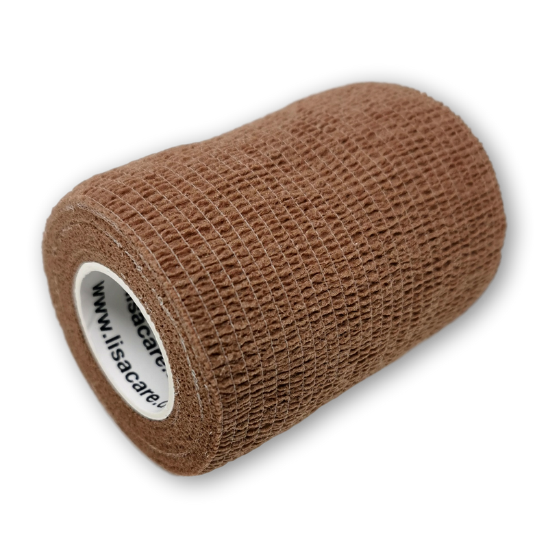 LisaCare Bandage - 7,5cm x 4,5m für Mensch & Tier - Braun