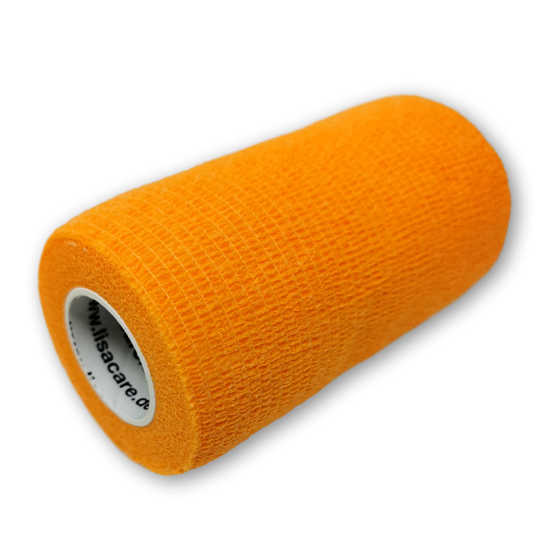 LisaCare Verbandsmaterial - 10cm x 4,5m - für Mensch & Tier - Orange