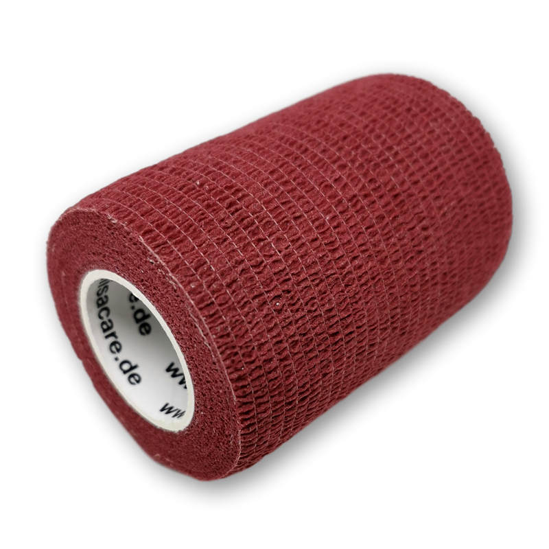 LisaCare Bandage - 7,5cm x 4,5m für Mensch & Tier - Weinrot