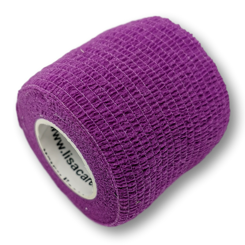 LisaCare Kohäsive Bandage - 5cm x 4,5m - für Mensch & Tier - Lila