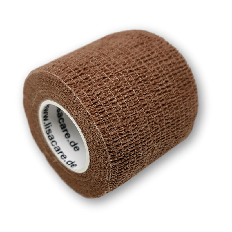 5cm Rolle kohäsives Fingerpflaster in braun uni
