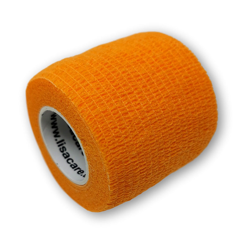 5cm Rolle kohäsives Fingerpflaster in orange uni