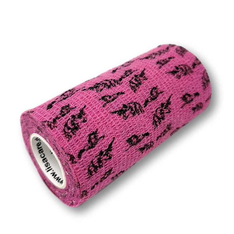10cm Rolle kohäsives Fingerpflaster in pink mit Einhorn Motiv