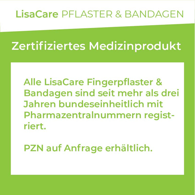 LisaCare Pflasterverband - Kinderpflaster - Fingerpflaster - 6er-Set Farbmix - 2,5cm x 4,5m