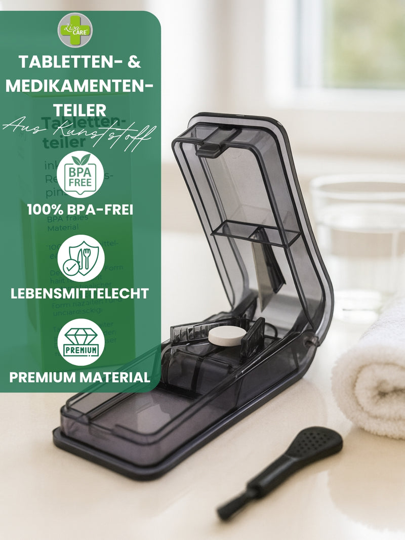 LisaCare Tablettenschneider - Tablettenteiler Schwarz