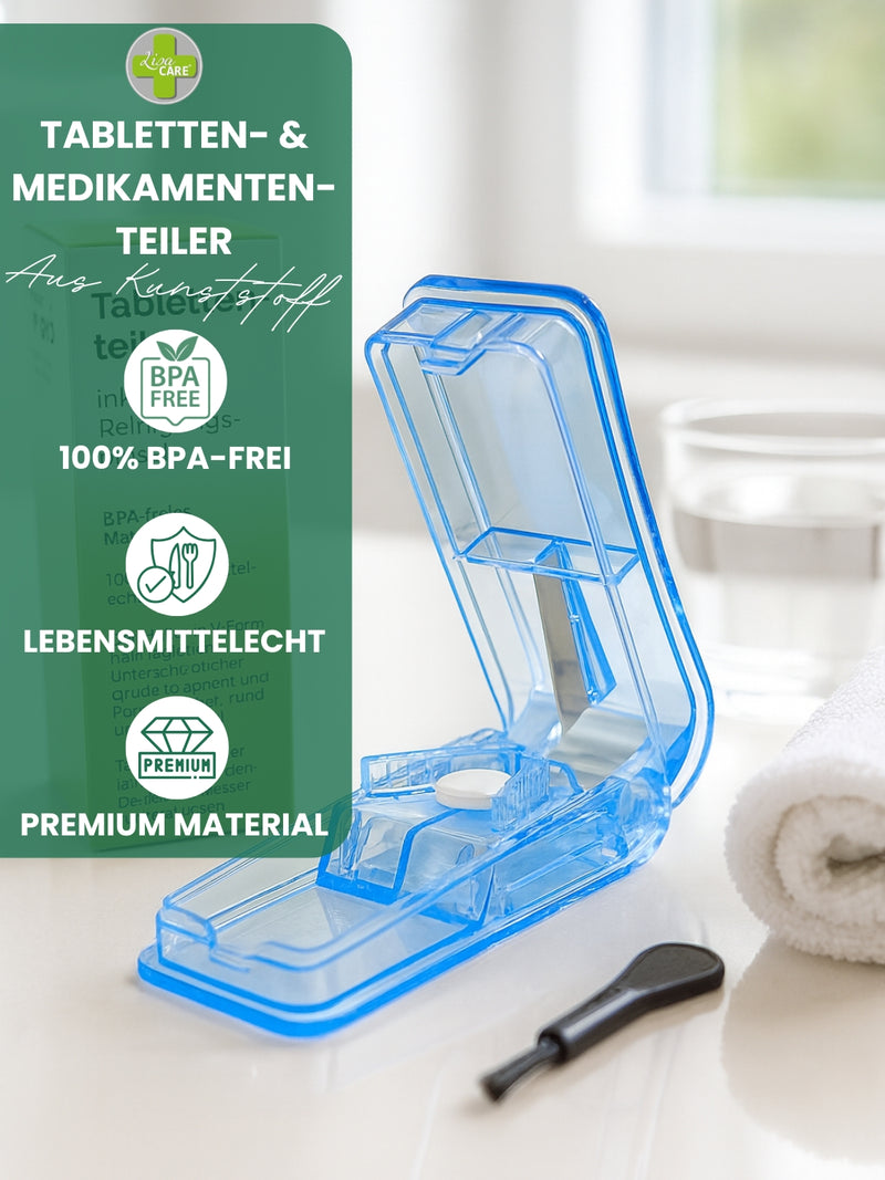 LisaCare Tablettenschneider - Tablettenteiler Blau