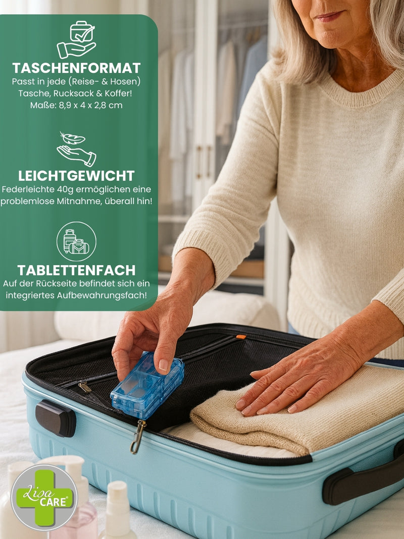 LisaCare Tablettenschneider - Tablettenteiler Schwarz
