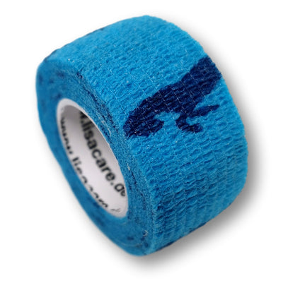 2,5cm Rolle kohäsives Fingerpflaster in blau mit Pferde Motiv