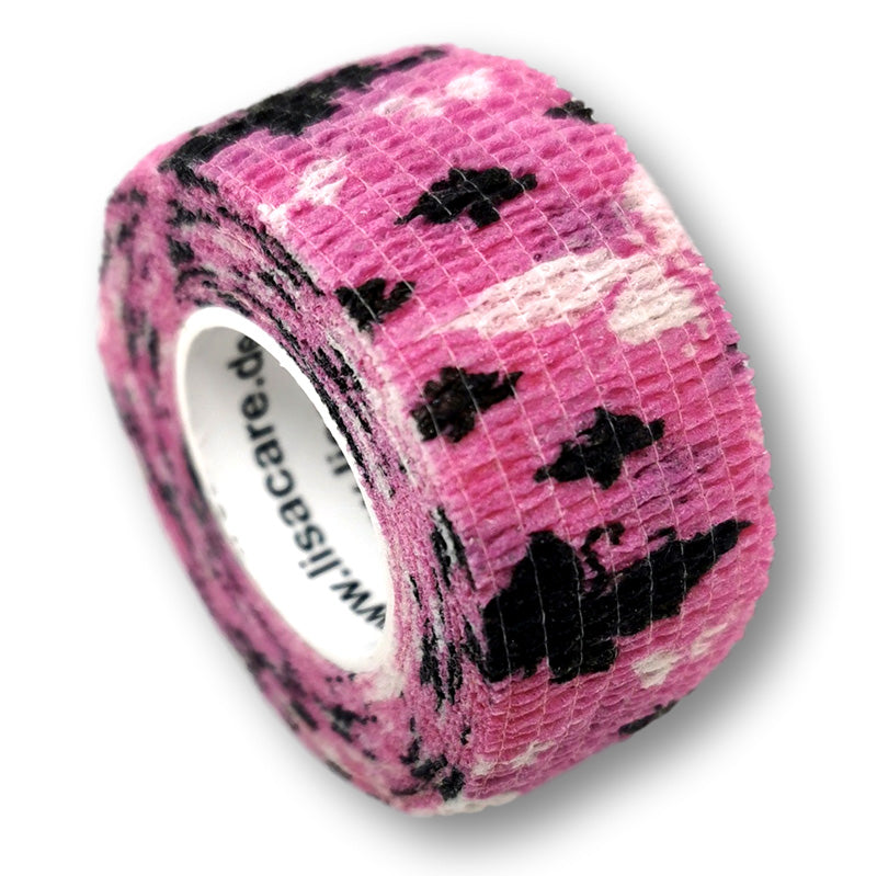 2,5cm Rolle kohäsives Fingerpflaster in rosa mit Schmetterling Motiv
