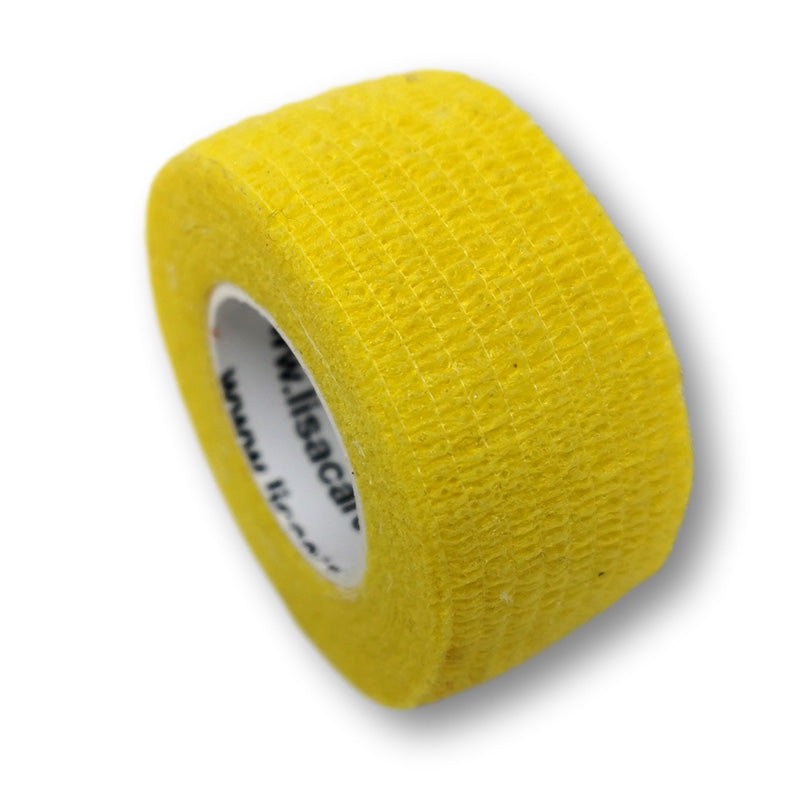 2,5cm Rolle kohäsives Fingerpflaster in gelb uni