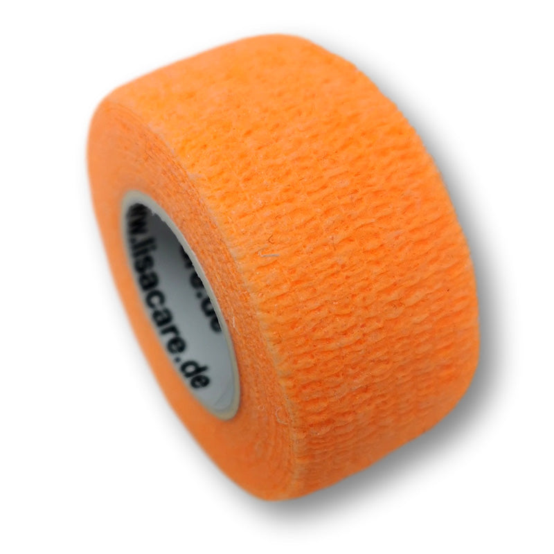 2,5cm Rolle kohäsives Fingerpflaster in neonorange uni