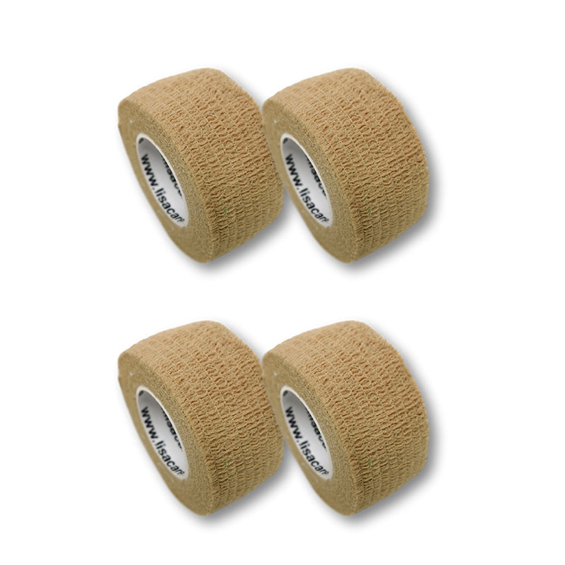 Fingerpflaster auf Rolle, 4er Set, 2,5cm breit, beige