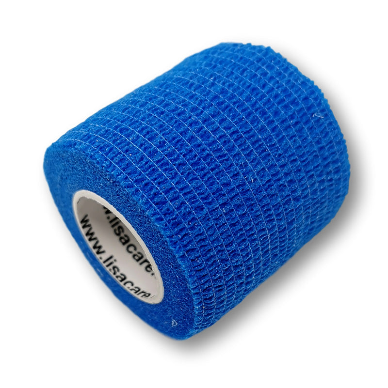 5cm Rolle kohäsives Fingerpflaster in blau uni