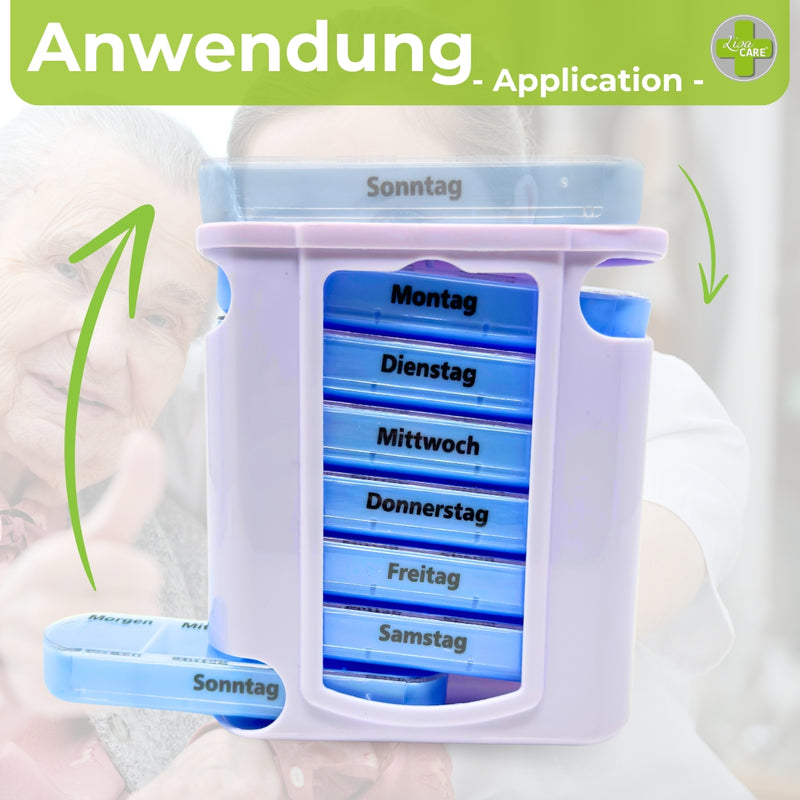 LisaCare Tablettenbox - Pillendose 7 Tage - Medikamentenbox