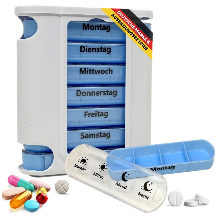 tabletten aufbewahrung unterwegs LisaCare Tablettenbox - Pillendose 7 Tage - Medikamentenbox