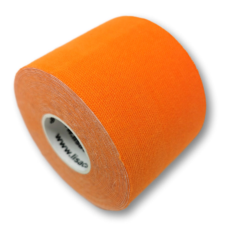 5cm breites Kinesiologie Tape auf Rolle in orange von LisaCare