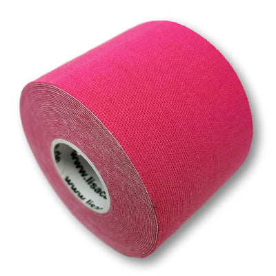 5cm breites Kinesiologie Tape auf Rolle in pink von LisaCare
