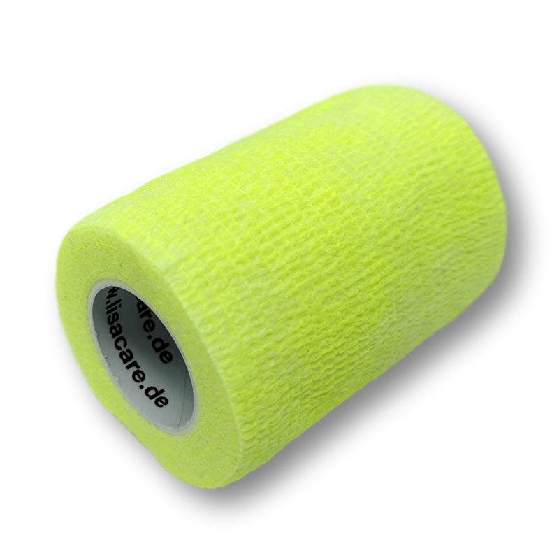 LisaCare Bandage - 7,5cm x 4,5m für Mensch & Tier - Neongelb