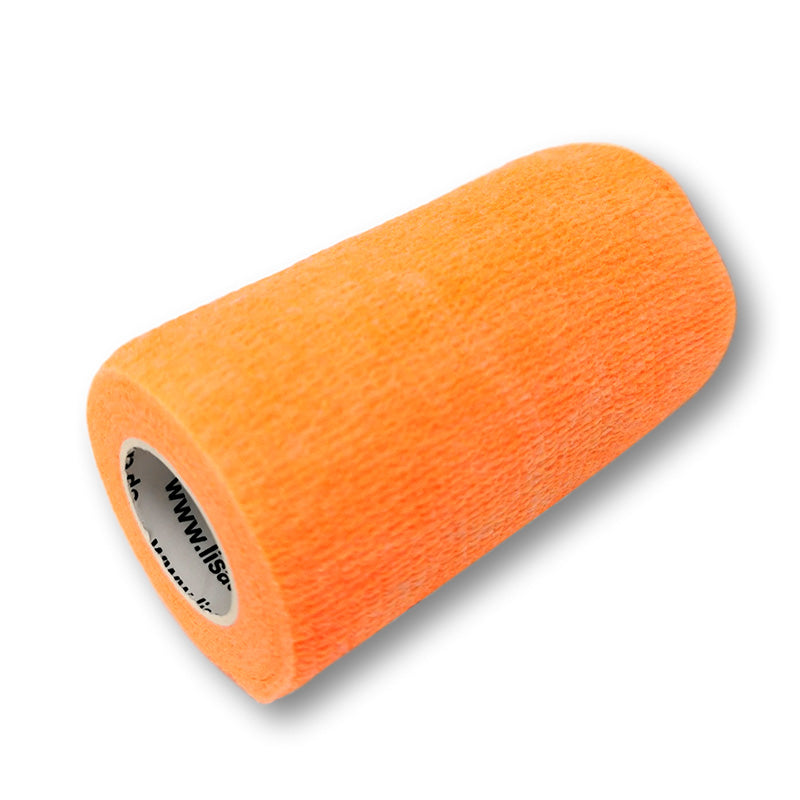 10cm Rolle kohäsives Fingerpflaster in neonorange uni