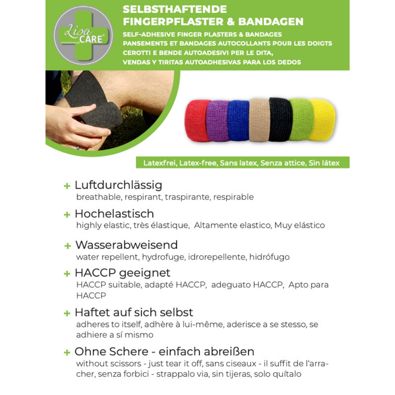 LisaCare Pflasterverband Latexfrei - 2,5cm x 4,5m - Lila