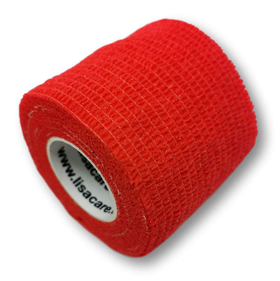 LisaCare_selbstklebende bandage 5cm, latexfrei rot