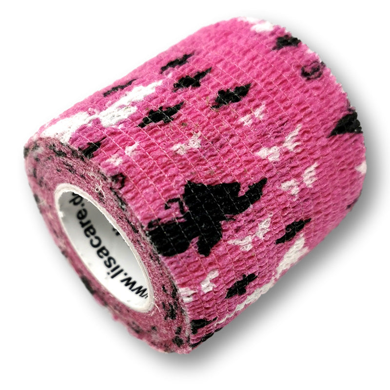 5cm Rolle kohäsives Fingerpflaster in rosa mit Schmetterlings Motiv