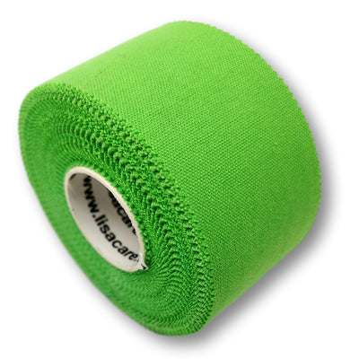 3,8cm breites Sporttape auf Rolle in gruen von LisaCare