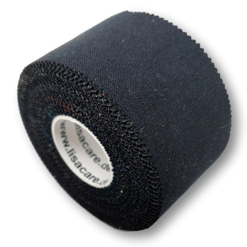 3,8cm breites Sporttape auf Rolle in schwarz von LisaCare