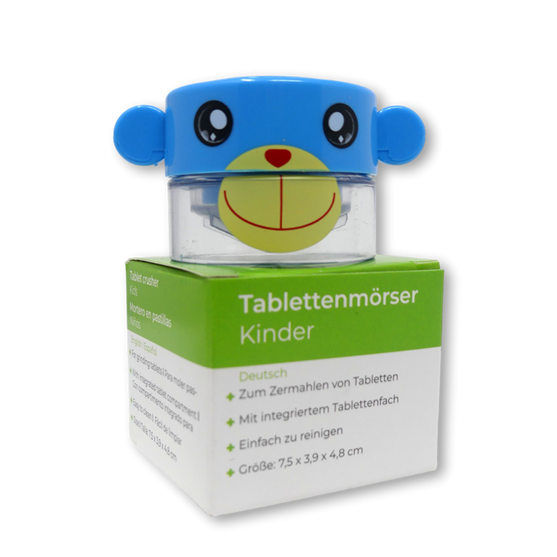 Tablettenmörser mit Verpackung