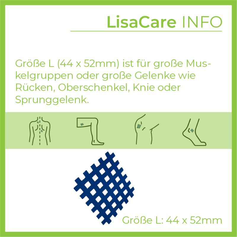 LisaCare - 40x Akupunkturpflaster  - Crosstape Typ "C" - 5,2cm x 4,0cm - Dunkelblau