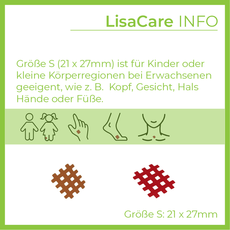 LisaCare - 160x Akupunkturpflaster klein - Crosstape Typ "A" - 2,7cm x 2,1cm - Beige