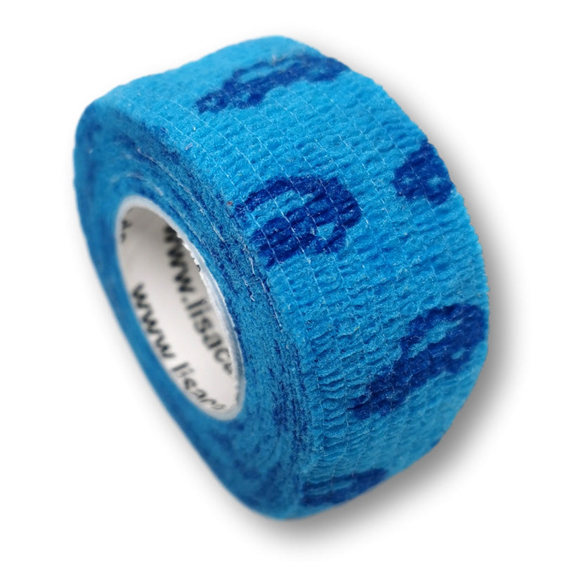 2,5cm Rolle kohäsives Fingerpflaster in blau mit Auto Motiv