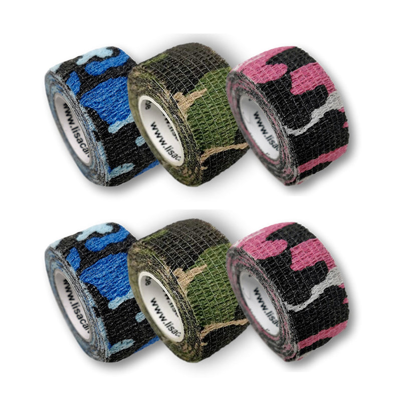 LisaCare Pflasterverband - Camouflage 6er-Set alle Farben - 2,5cm x 4,5m