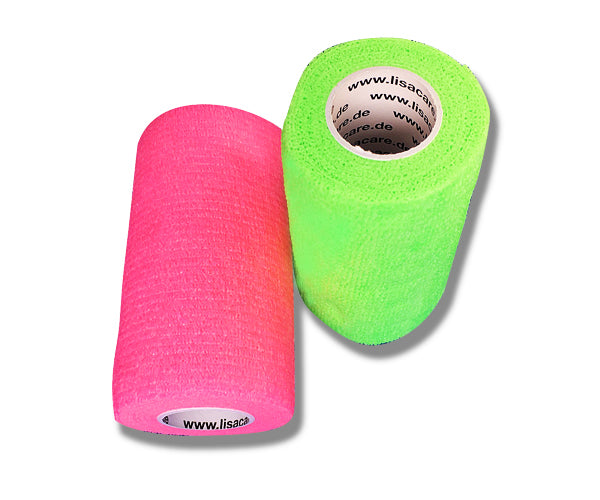 LisaCare Verbandsmaterial - 10cm breit für Mensch & Tier - Neongrün & Neonpink | LisaCare.