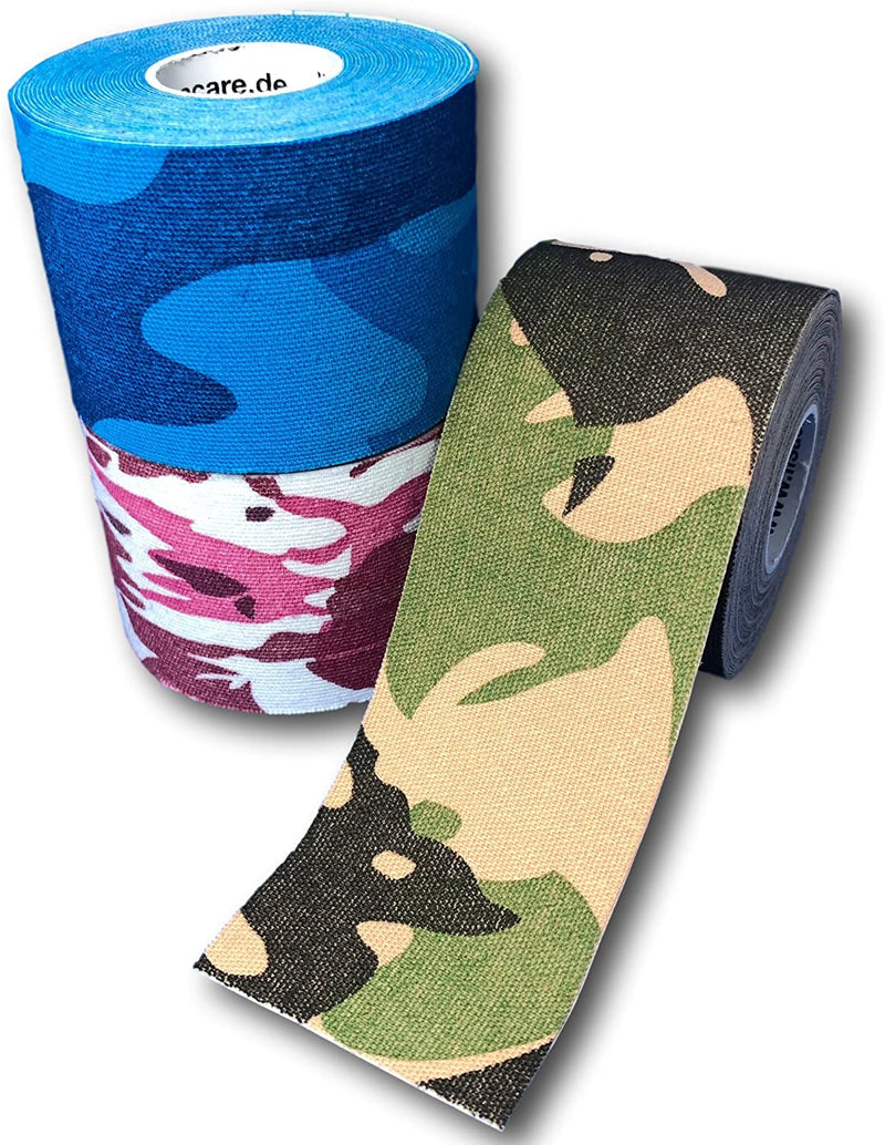 LisaCare Kinesiologie Tape Sport-Tape 3er-Set - Camouflage Mix latexfrei - 5cm x 5m | LisaCare.