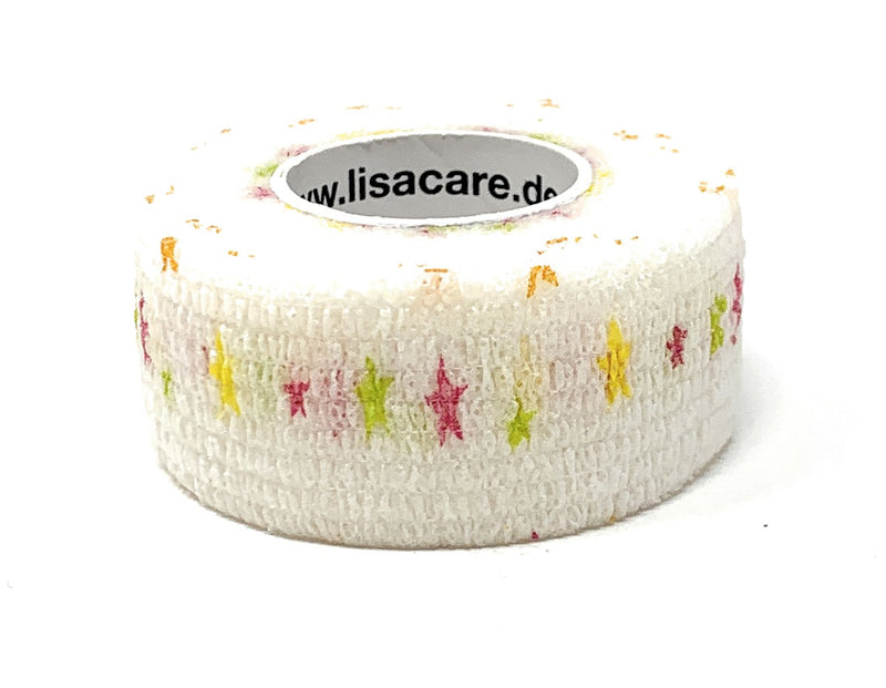 LisaCare Fingerpflaster auf Rolle - elastisch & ohne Kleber - 2,5cm breit - Sterne | LisaCare.
